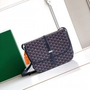 GOYARD 020183 キャンバス ブルー 斜め掛けバッグ、ハンドバッグ キャンバス、中 29x23cm サイズ:29x23cm