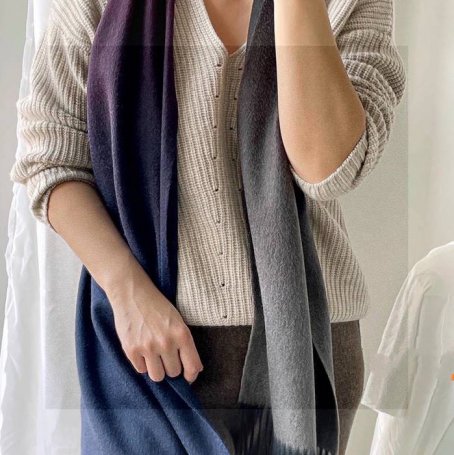 エルメス カップル向け。グラデーションカラー。カシミヤ 32x190