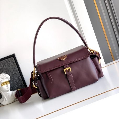 PRADA 1BD394 ラムレザー、レザー ゴールド 斜め掛けバッグ、ショルダーバッグ、ハンドバッグ クラシック 30x14x10cm サイズ:30x14x10cm
