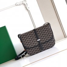 GOYARD 020183 キャンバス ブラック 斜め掛けバッグ、ハンドバッグ キャンバス、中 29x23cm サイズ:29x23cm