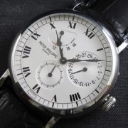 PATEK PHILIPPE デイ/デイト ブラック革ベルト 高級腕時計