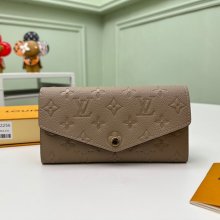 LOUIS VUITTON M82256 サラ長財布 モノグラムアンプラント ベージュ サイズ:19x10.5cm