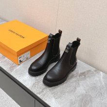 【LOUISVUITTON】マーチンブーツレザーブーツショートブーツレディース