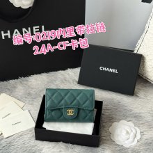 CHANEL 0219 CFカードケース カヴィア粒革 サイズ:11x8.5cm
