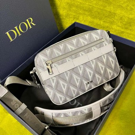 DIOR パターンキャンバスカメラバッグ サファリ サイズ:22x15cm