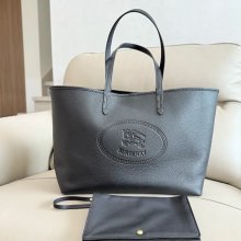 BURBERRY 2221 カーフスキン ショルダーバッグ トート 38x28x16cm サイズ:38x28x16cm