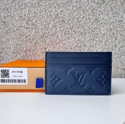 LOUIS VUITTON M14789 カードケース ダブル モノグラムシャドウ ブルー サイズ:11x7x1.5cm
