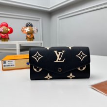 LOUIS VUITTON M80496 サラ長財布 モノグラムアンプラント ブラック サイズ:19x10.5cm