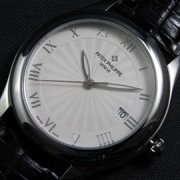 PATEK PHILIPPE カラトラバ ホワイト文字盤 デイト表示 相当安値
