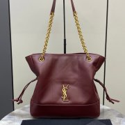 SAINT LAURENT 833948 ラムレザー レッド、ゴールド トートバッグ、脇下バッグ ジェイミー 29x27x11cm サイズ:29x27x11cm