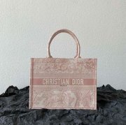 DIOR 8001 刺繍 ピンク ハンドバッグ、トートバッグ 中 ヴィンテージ 36.0x27.0x16.0cm サイズ:36x27x16cm