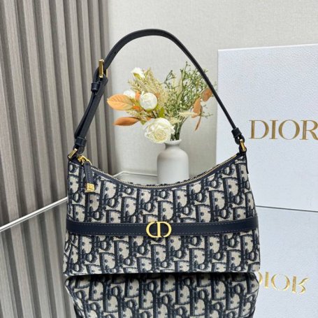 DIOR 2381 カーフレザー、レザー、オブリーク プリント、フラワー ブルー、ゴールド、ベージュ 斜め掛けバッグ、ショルダーバッグ ミニ 新作 サイズ:23x13cm