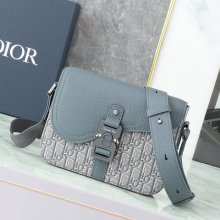 DIOR サドルメッセンジャー オブリーク 深灰 サイズ:23x18cm