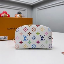 LOUIS VUITTON M13744 コスメポーチ 村上隆コラボ ホワイトマルチ サイズ:19x12cm