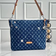LOUIS VUITTON M27555 デニム モノグラム ブルー ショルダーバッグ レディースショルダー手提げチェーン 48x38x14cm サイズ:48x38x14cm