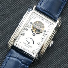 PATEK PHILIPPE レディース ブルー革ベルト 短納期速達