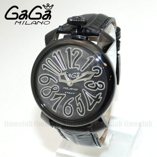 GaGa MILANO （ガガミラノ） 時計 腕時計 MANUALE マニュアーレ マヌアーレ 40mm ブラック レザー/ブラックシェル/ブラック 5022.01 502201 5022.1 50221 レディース |ガガミラノ時計スーパーコピー品腕時計 N級品は業界で最高な品質！