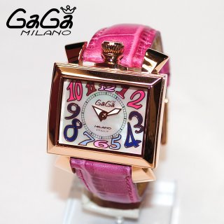 GaGa MILANO （ガガミラノ） 時計 腕時計 NAPOLEONE ナポレオーネ 40mm ピンク レザー/ホワイトシェル/ピンクゴールド 6031.1 60311 ボーイズ レディース|ガガミラノ時計スーパーコピー品腕時計 N級品は業界で最高な品質！