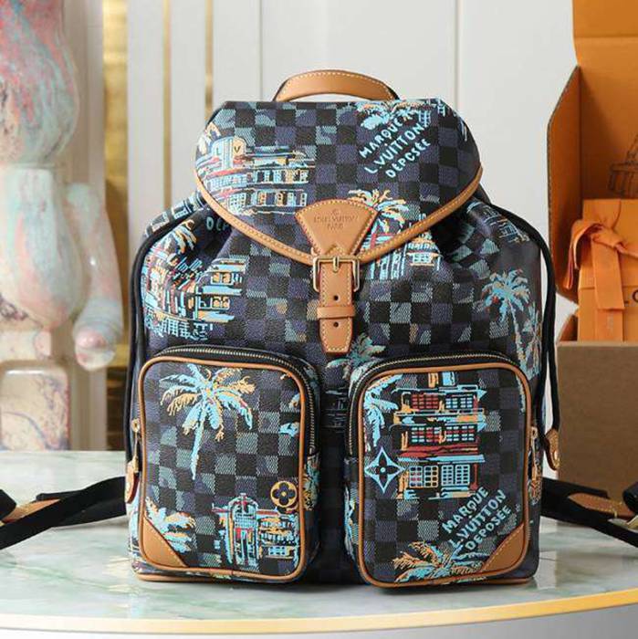 Louis Vuitton モンソリー カルゴ リュック モノグラム ブラウン N40755 サイズ:40x34x17cm