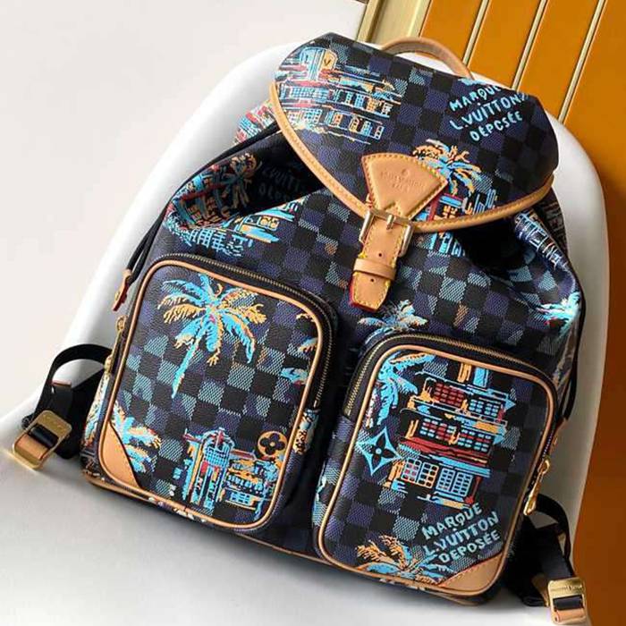 Louis Vuitton モンソリー カルゴ リュック モノグラム ブラウン M40755 サイズ:40x34x17cm