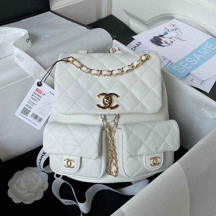 Chanel リュック オールレザー ブラック AS3860 サイズ:21x20x12cm