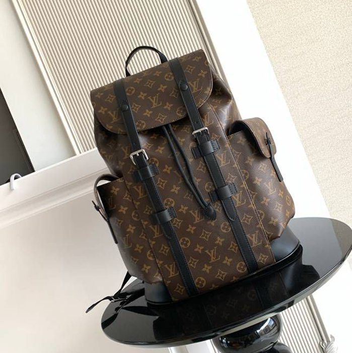 Louis Vuitton クリストファー ミディアムリュック モノグラム ブラック M43735 サイズ:44x38x12.5cm