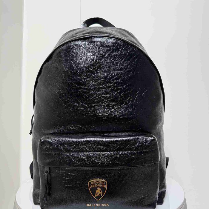 Balenciaga ランボルギーニ コラボ リュック オールレザー ブラック 188015 サイズ:47x35x18cm