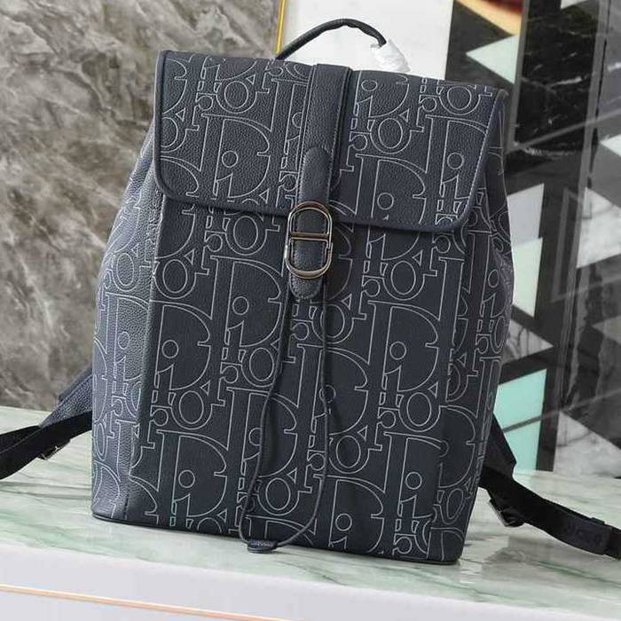 Dior ディオールデイリー フラップ リュック オールレザー ネイビー 1ESBA231 サイズ:41.5x30.5x15.5cm