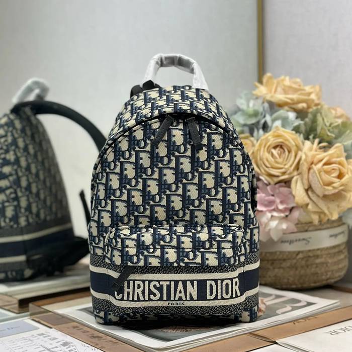 Dior ディオールトラベル リュック オブリーク ブルー 6108 サイズ:31.5x21.5x13cm