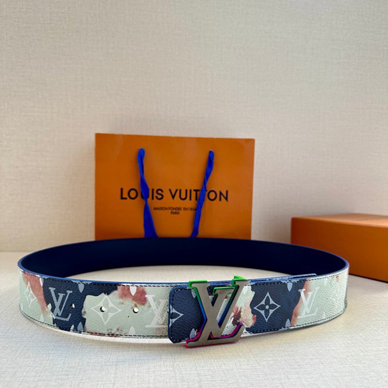 LV メンズ ベルト イニシャル 両面用 4.0cm