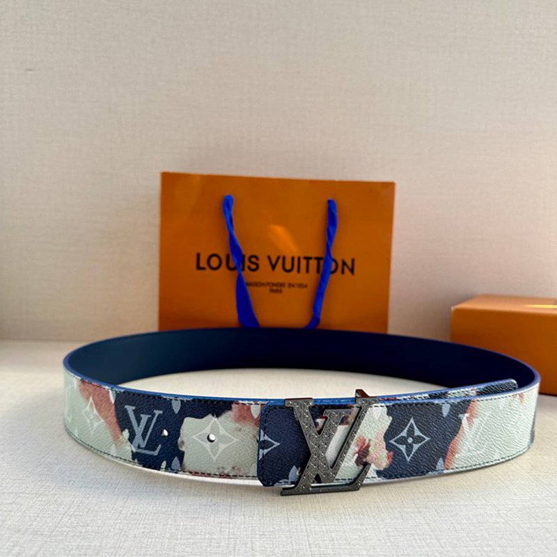LV メンズ ベルト イニシャル 両面用 4.0cm