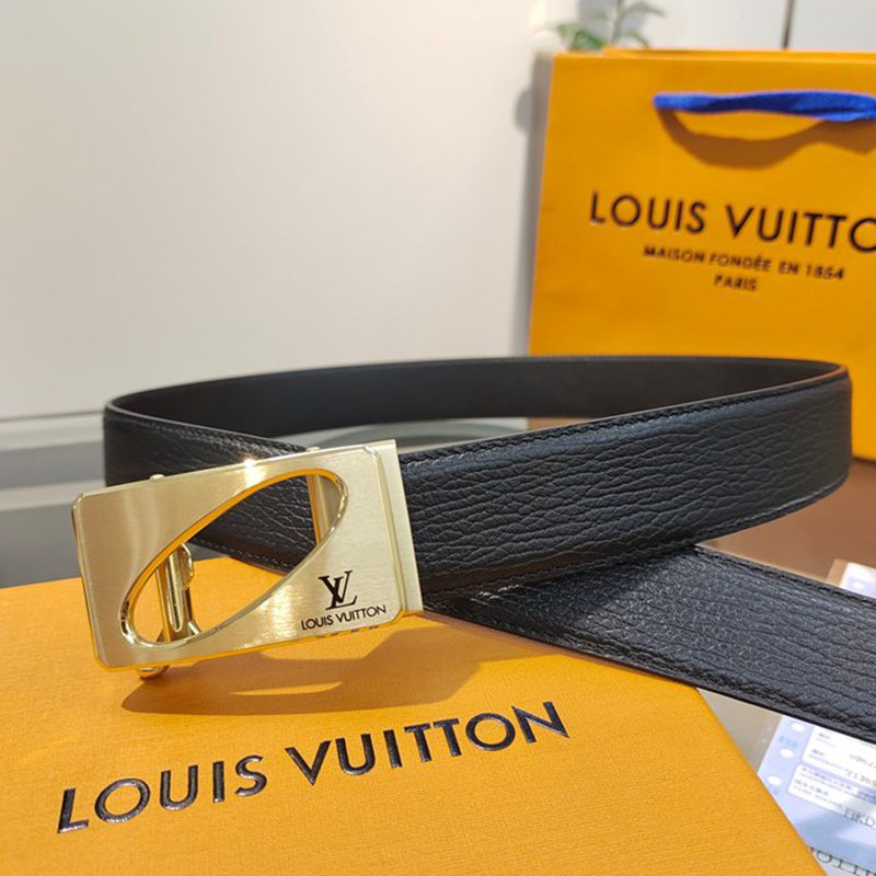 LV メンズ ベルト 自動バックル 35mm