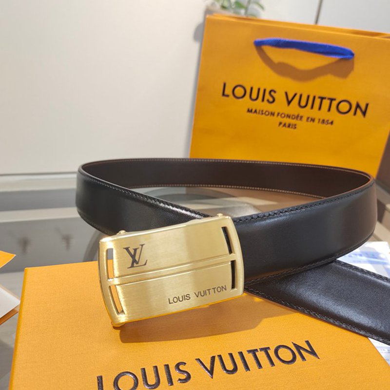 LV メンズ ベルト 自動バックル 35mm