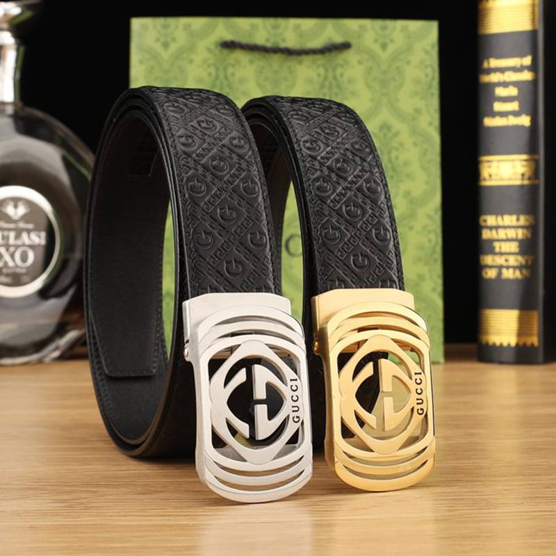 グッチ メンズ ベルト 自動バックル 35mm