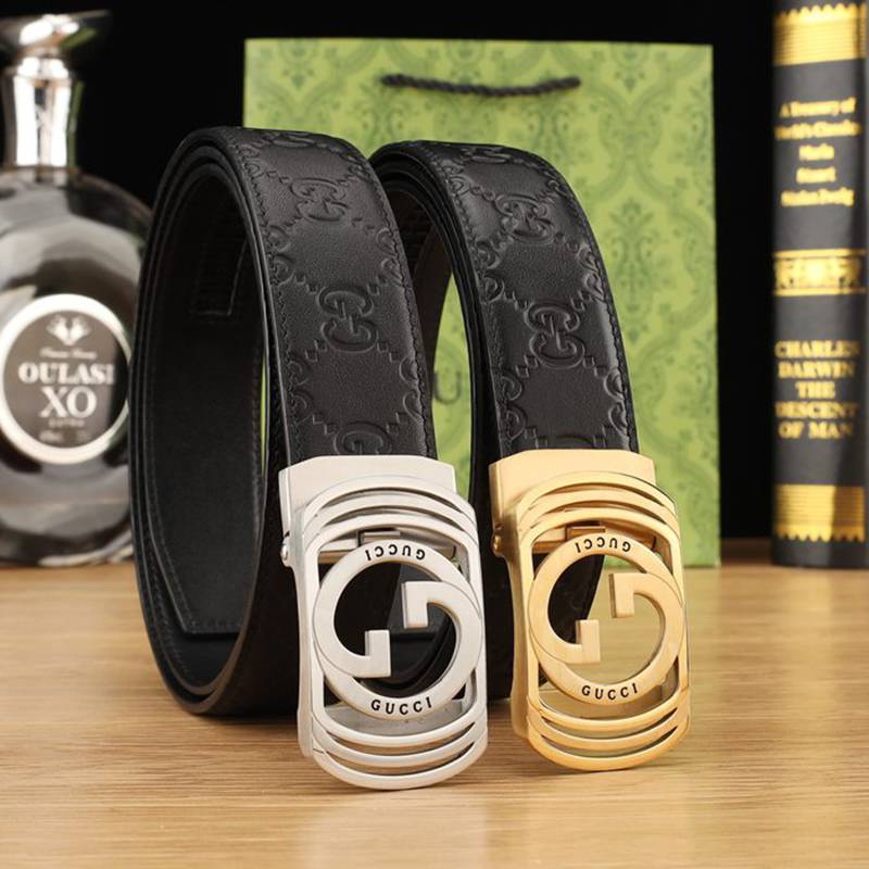 グッチ メンズ ベルト 自動バックル 35mm