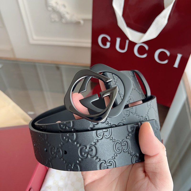 グッチ メンズ ベルト シグネチャー 3.8cm