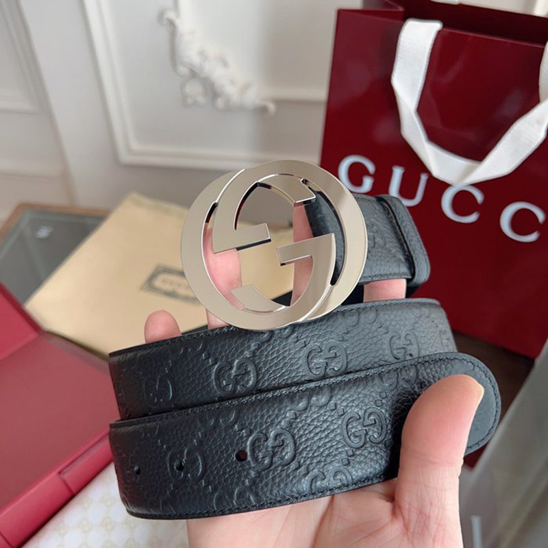 グッチ メンズ ベルト シグネチャー 3.8cm