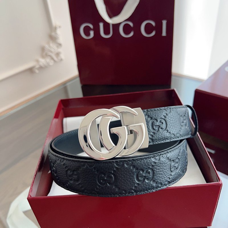 グッチ メンズ ベルト 自動バックル 35mm