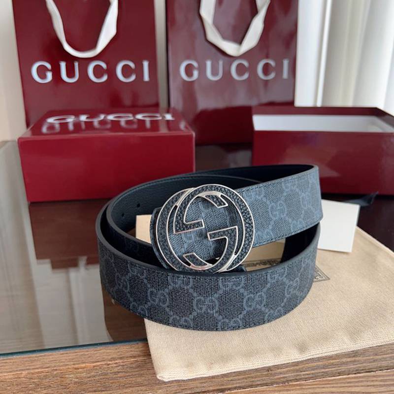 グッチ メンズ ベルト GGバックル 4cm