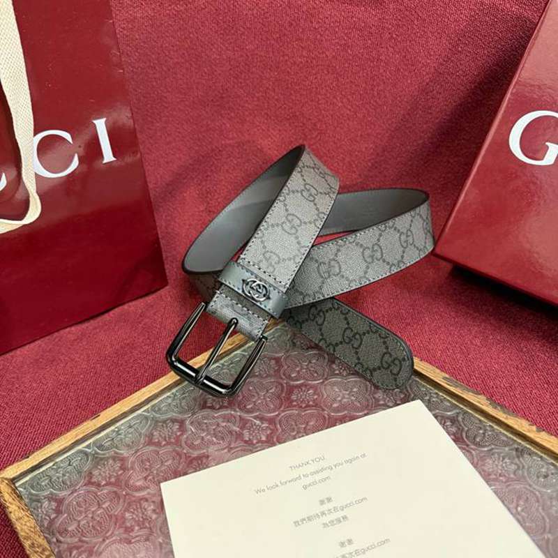 グッチ メンズ ベルト GG 3.5cm