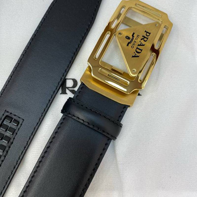 プラダ メンズ ベルト 自動バックル 35mm