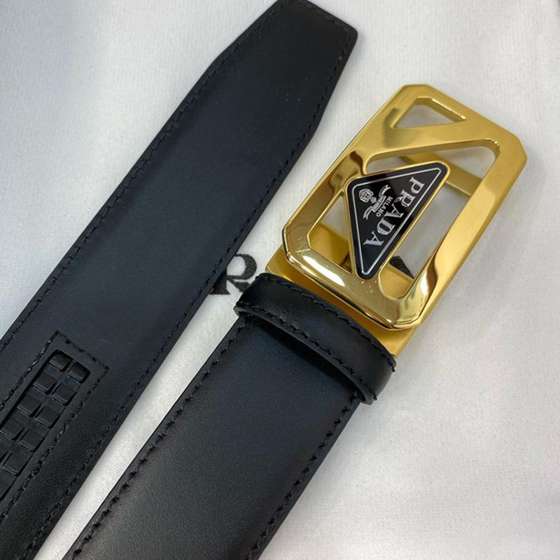 プラダ メンズ ベルト 自動バックル 34mm