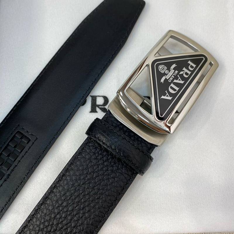 プラダ メンズ ベルト 自動バックル 34mm