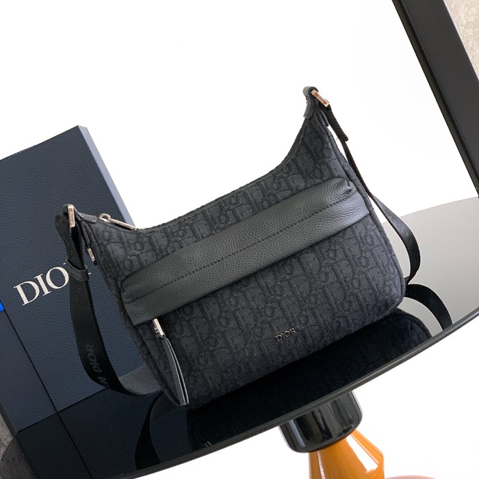 DIOR ライダーソフト餃子バッグ オブリーク 黒 サイズ:25x22cm