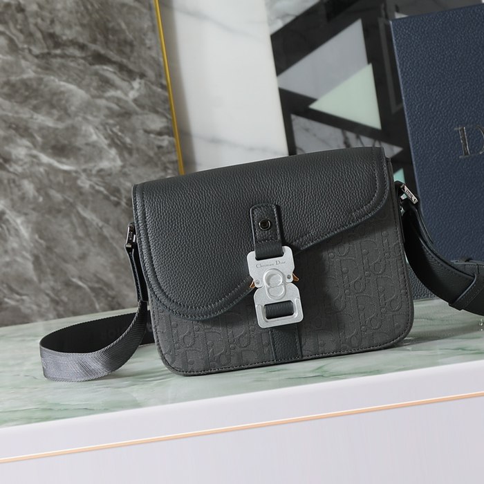 DIOR サドルメッセンジャー オブリーク 煤灰 サイズ:23x17.5cm