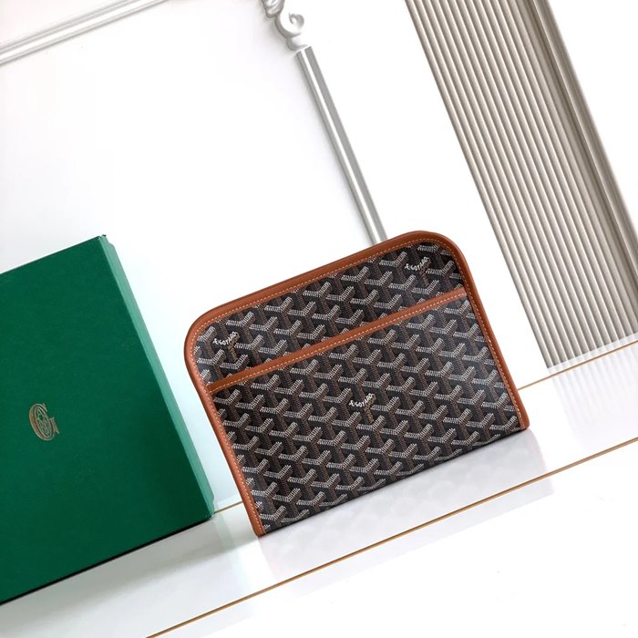 GOYARD ジュヴァンス 中洗面ポーチ 棕 サイズ:24.5x19cm