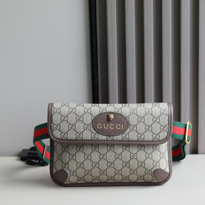 GUCCI GGシュプリーム タイガーウエストバッグ サイズ:24x16.5x3.8cm