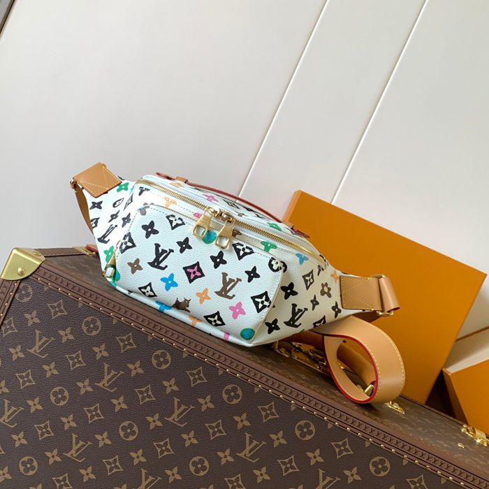 LOUIS VUITTON M24858 ラッシュ ウエストバッグ 白マルチ サイズ:30x15cm