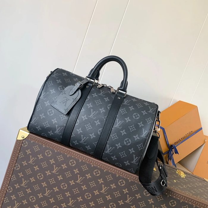 LOUIS VUITTON M46655 キープオール35 黒花 サイズ:34x21x16cm