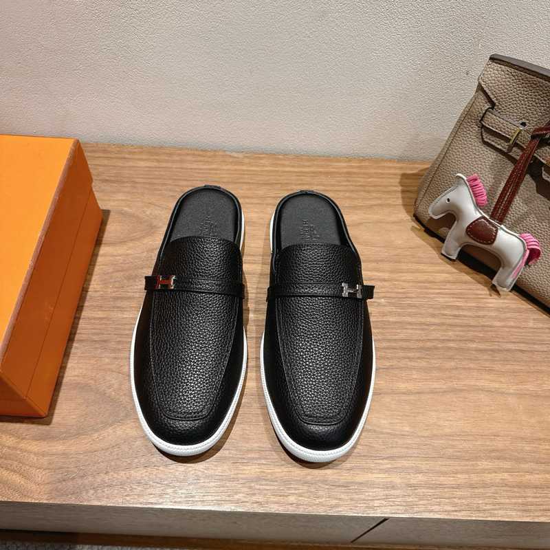 【HERMES】SS25スリッポンレザースリッポンメンズレディース